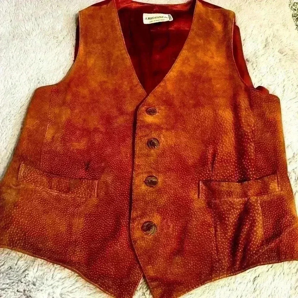 1970’s Vintage Leather Vest - Picture 1 of 6